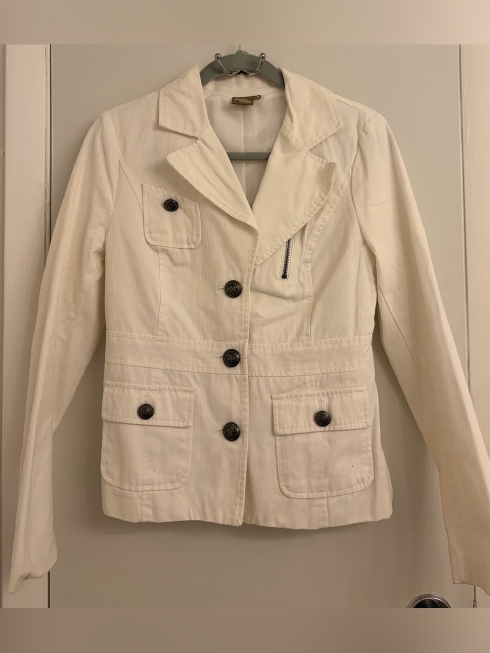 ambition Cream Button-Front Women's Blazer